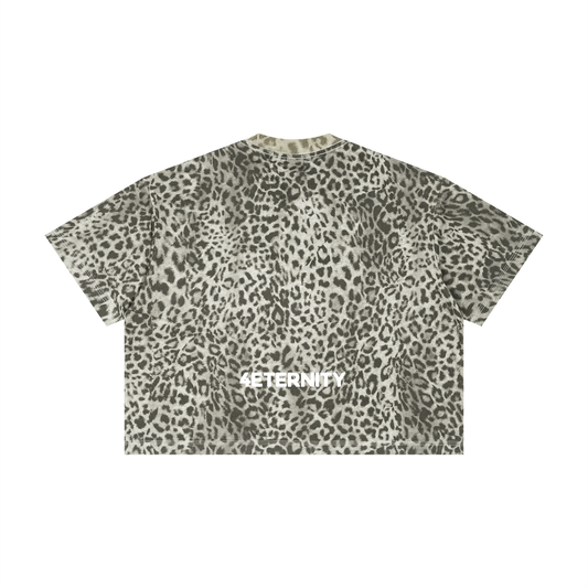 leopard print jesus <3 you | boxy tee