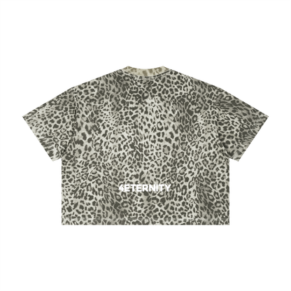 leopard print jesus <3 you | boxy tee